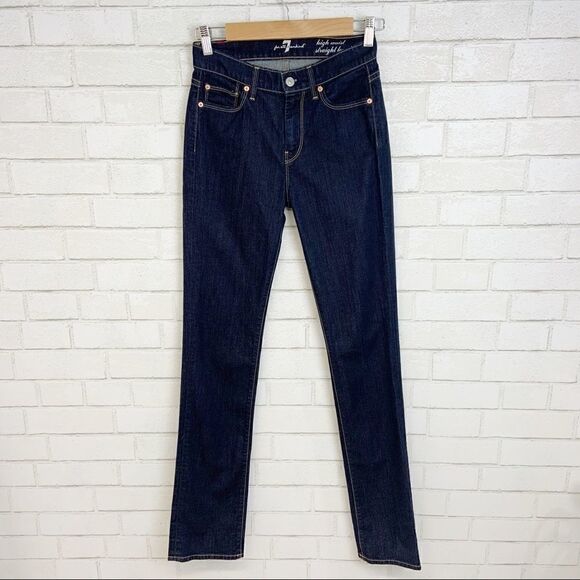 7 For All Mankind hi-Rise, Straight Jeans - Picture 2 of 7